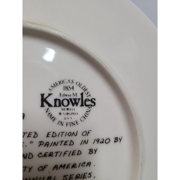Norman Rockwell Collector Plate Wrapped Up In Christmas 1981 Edwin Knowles - Picture 7 of 9